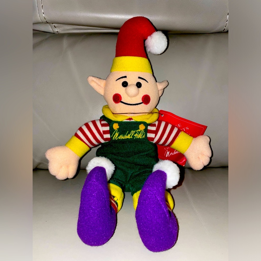 Vintage Marshall Field’s Plush Stuffed Holiday Christmas Jingle Elf